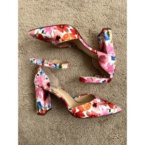 Alex Marie Floral Pumps Ankle Strap Size 6